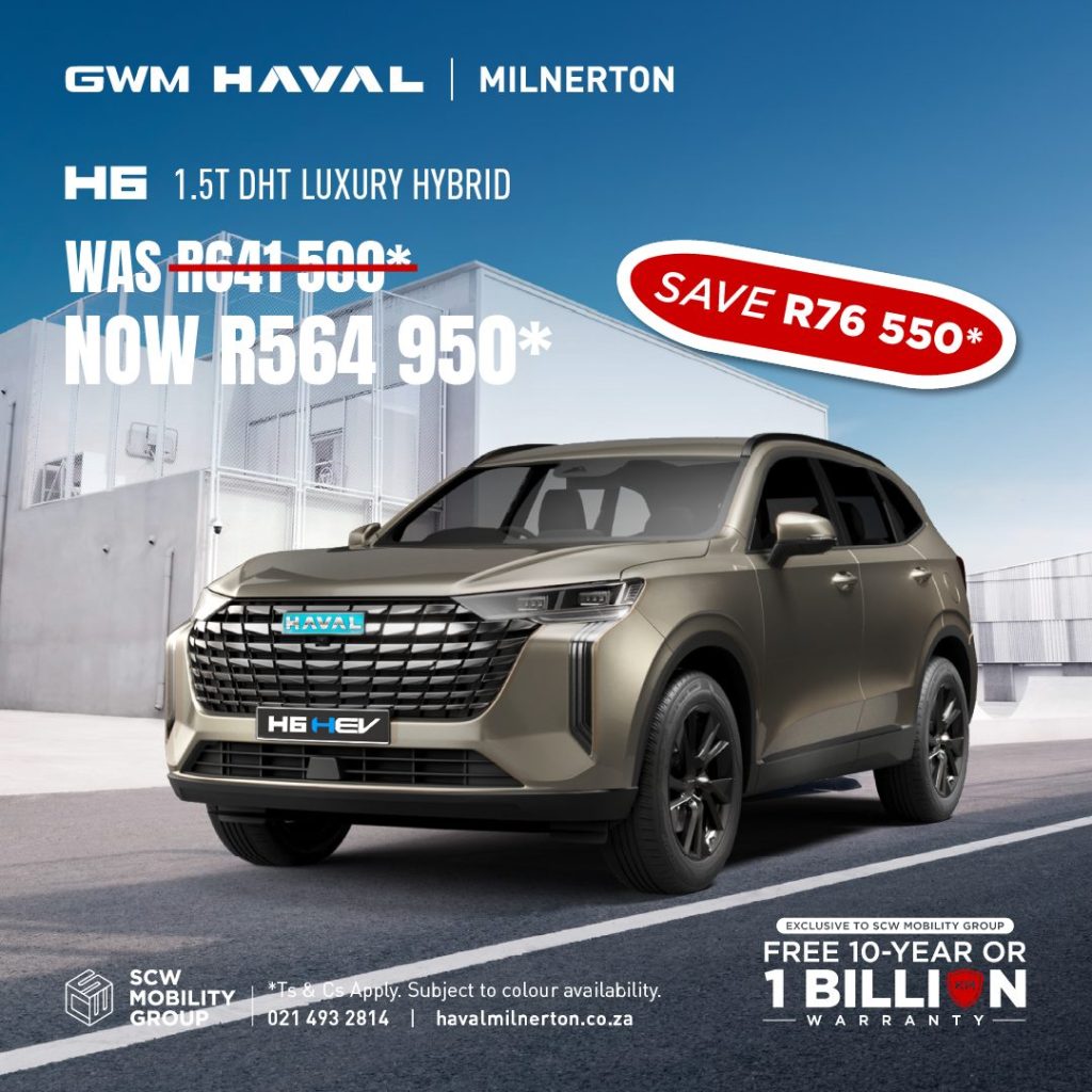 Haval H6 1.5T DHT Luxury Hybrid now R564 950*