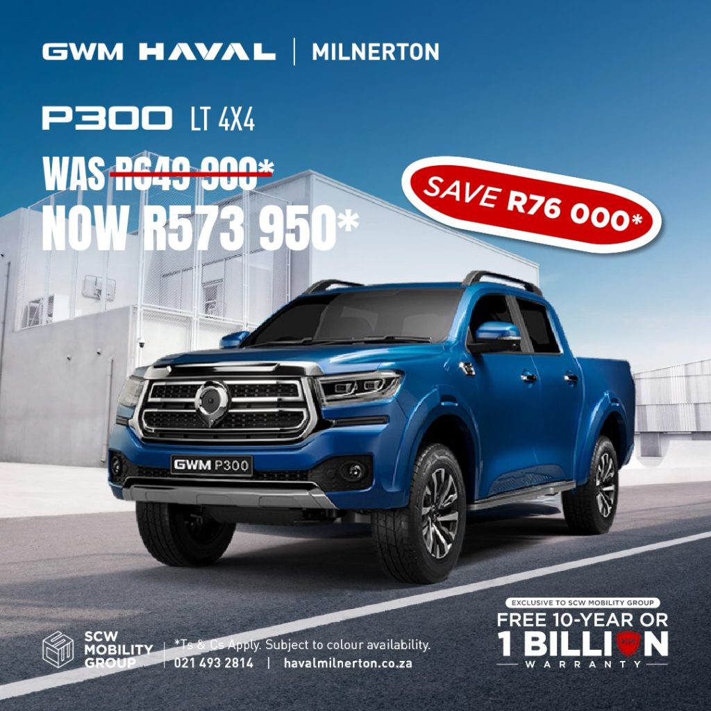P300 LT 4x4 now R573 950*