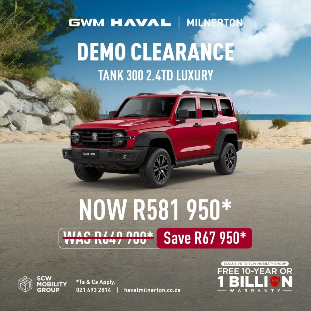 Demo Tank 300 Luxury now R581 950*