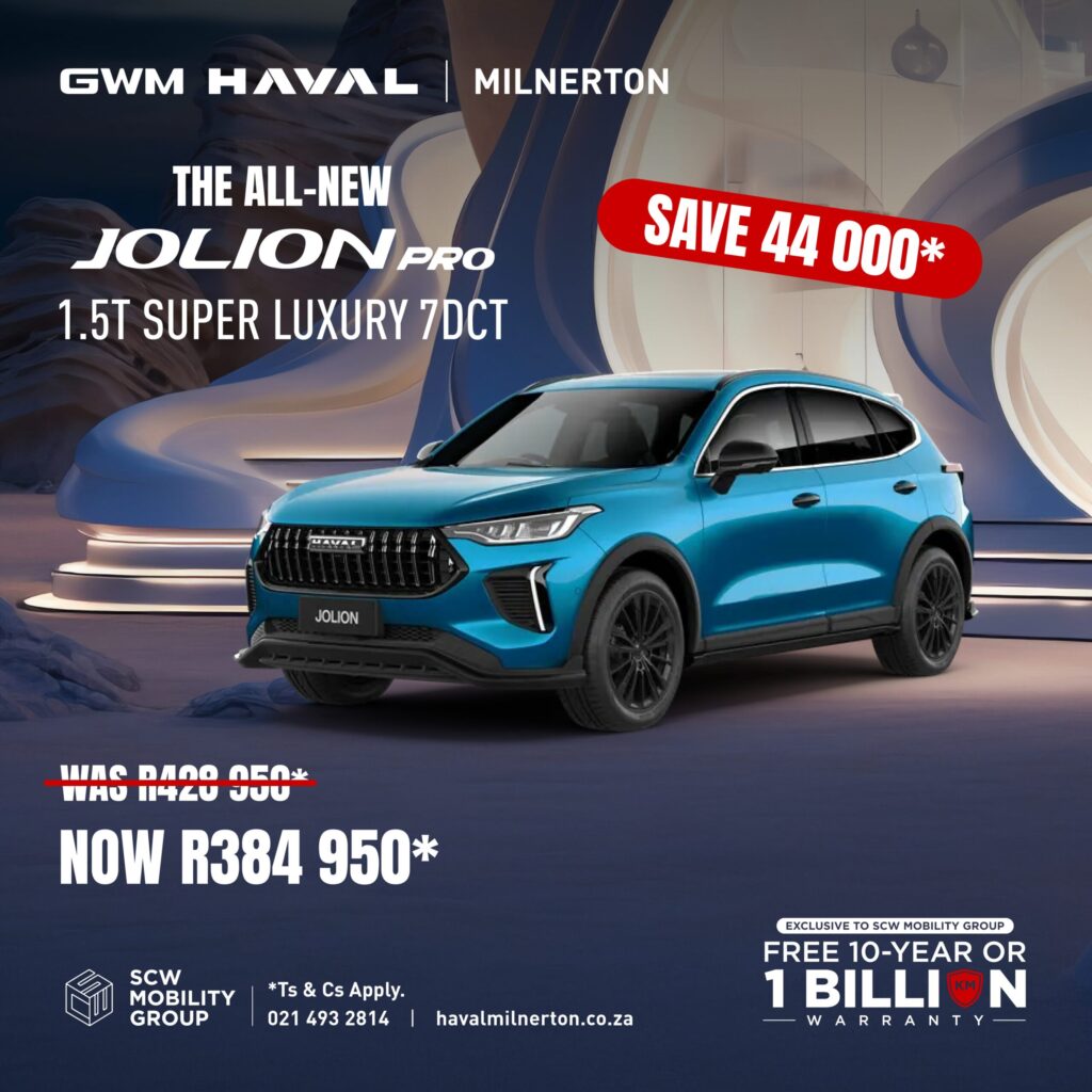 Jolion Pro 1.5T Super Luxury 7DCT now R384 950*