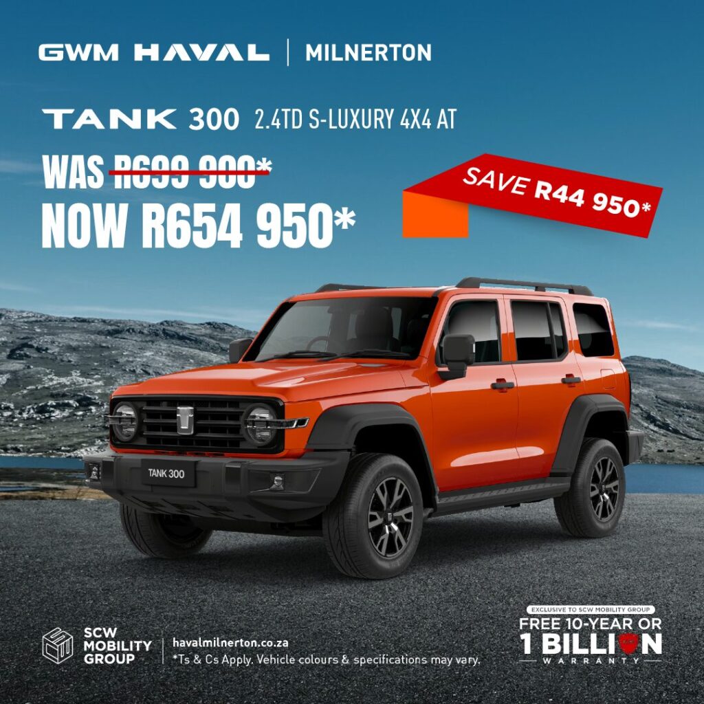 Tank 300 2.4TD S-Luxury 4x4 AT now R654 950*
