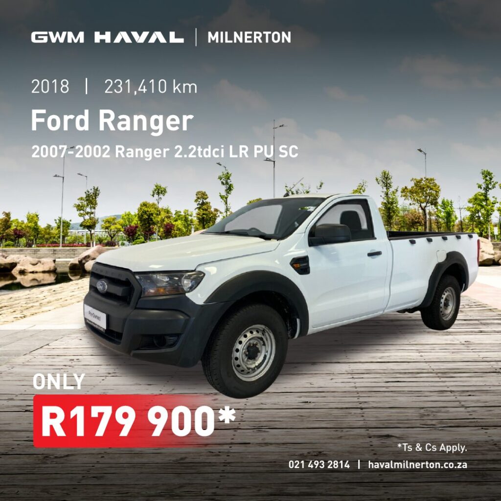 2018 Ford Ranger 2.2TDCI LR PU SC now only R179 900*