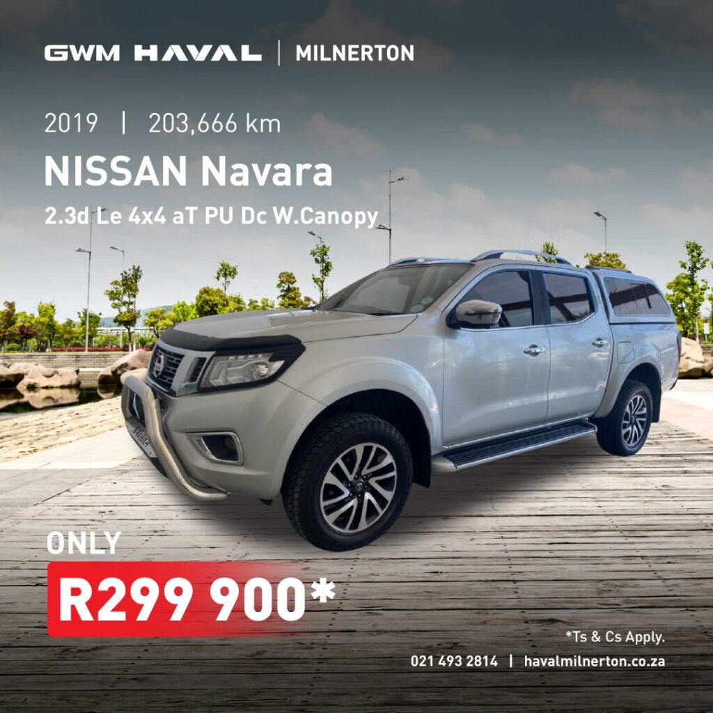 2019 Nissan Navara 2.3d Le 4x4 AT PU DC + Canopy now only R299 900*