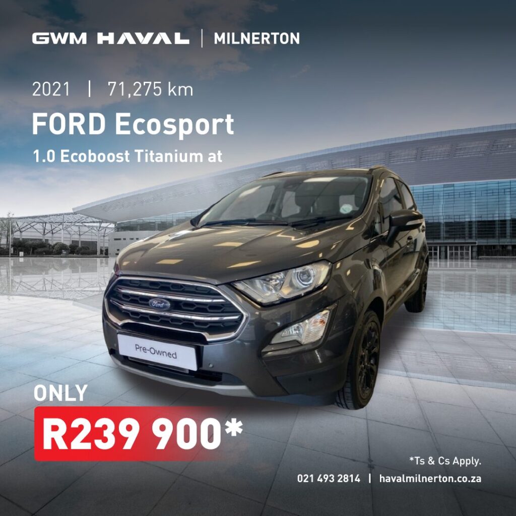2021 Ford Ecosport 1.0 Ecoboost Titanium AT now only R239 900*