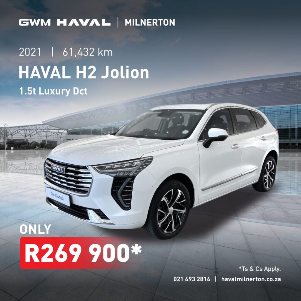 2021 Haval Jolion 1.5T Luxury DCT now only R269 900*
