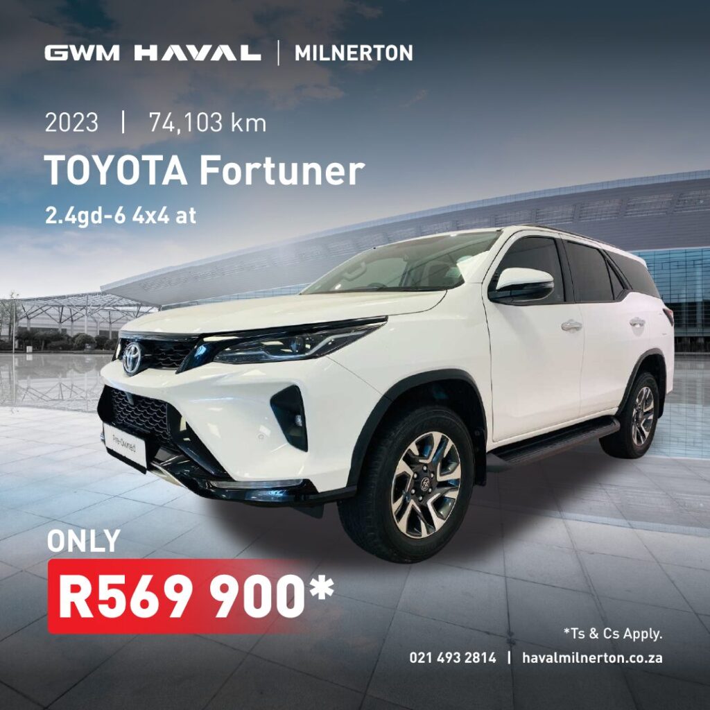 2023 Toyota Fortuner 2.4GD-6 4x4 AT now only R569 900*