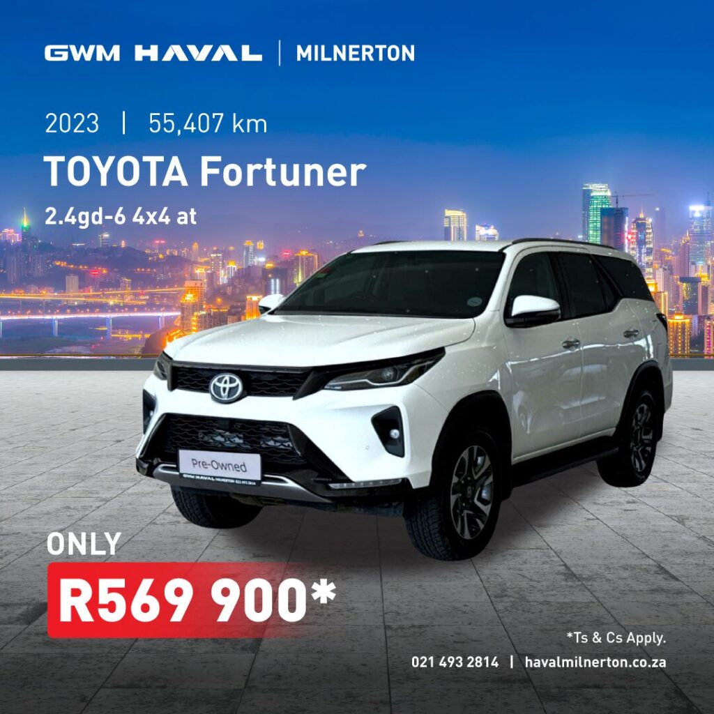2023 Toyota Fortuner 2.4GD-6 4x4 AT now only R569 900*