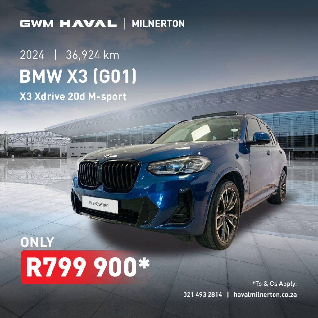 2024 BMW X3 Xdrive 20d M-Sport now only R799 900*