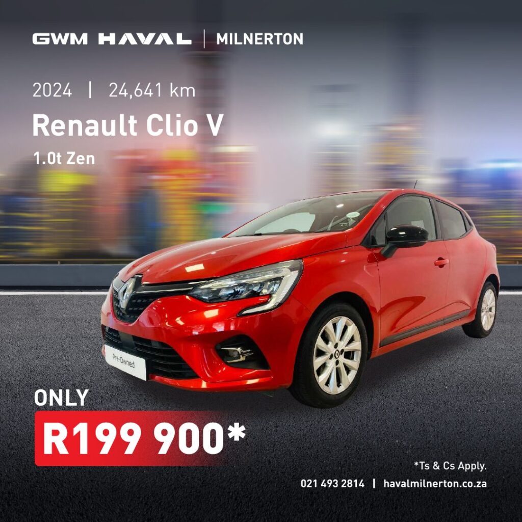 2024 Renault Clio V 1.0T Zen (Red) now only R199 900*