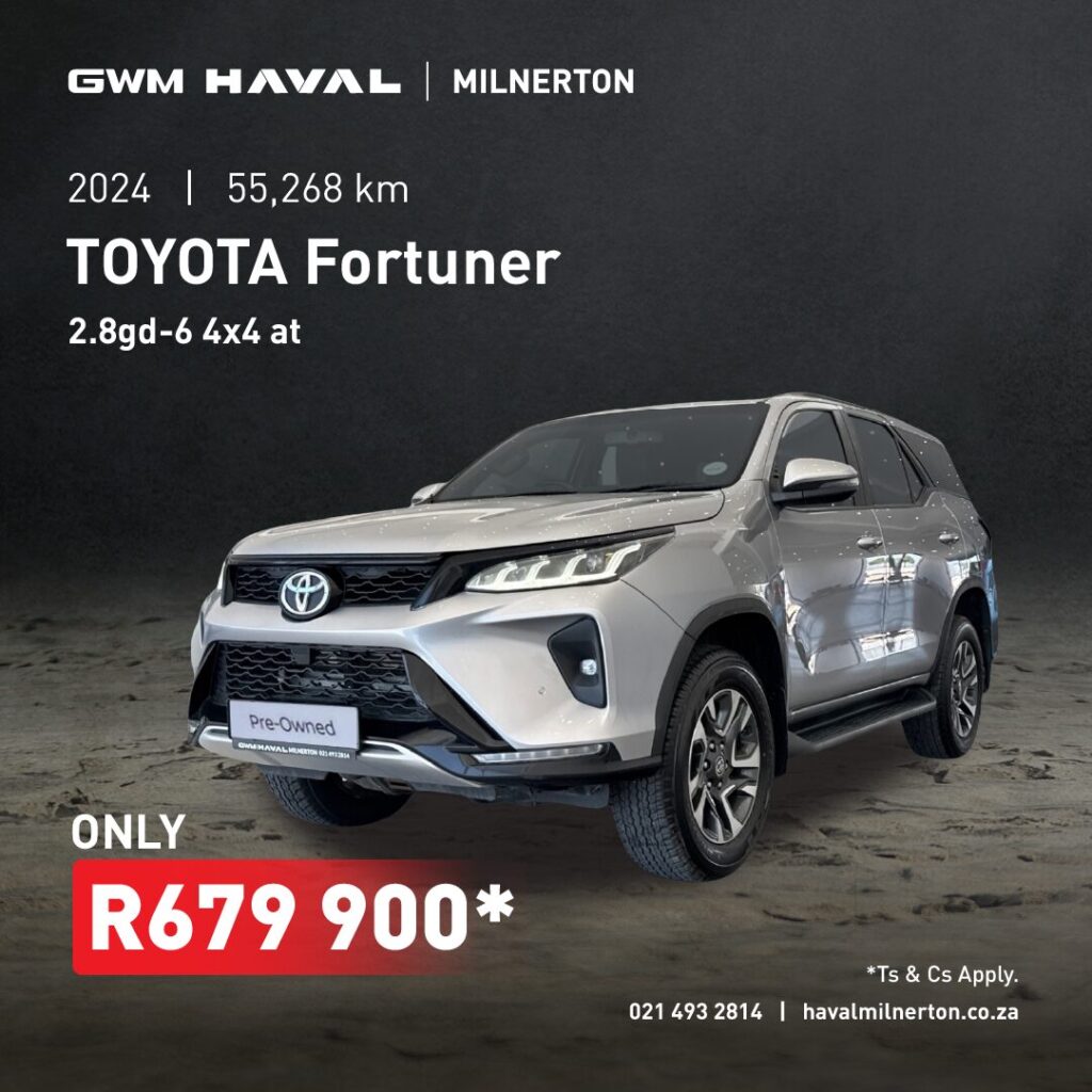2024 Toyota Fortuner 2.8GD-6 4x4 AT now only R679 900*