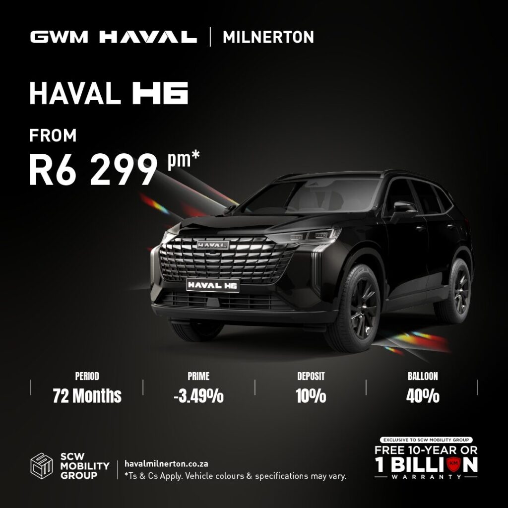 Haval H6 from R6 299pm*