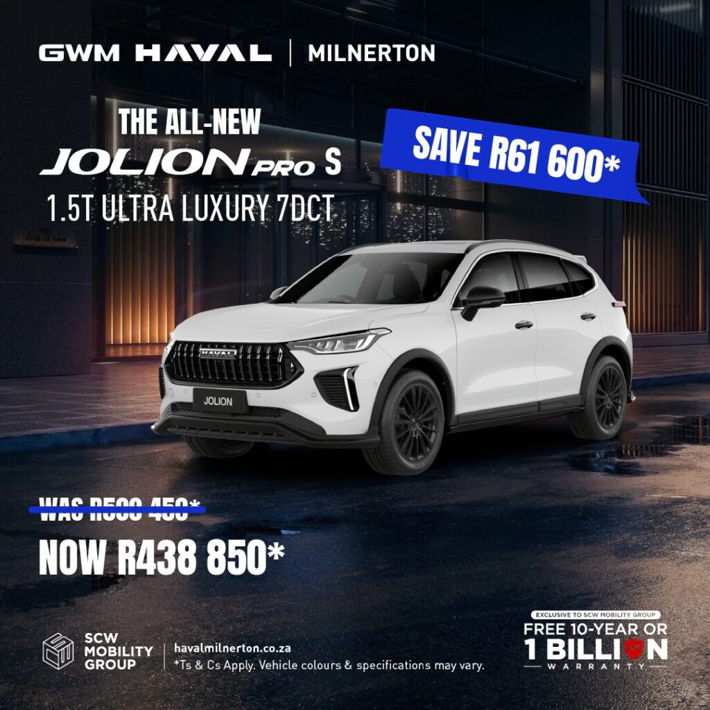 Haval Jolion Pro S 1.5T Ultra Luxury 7DCT now R438 850*