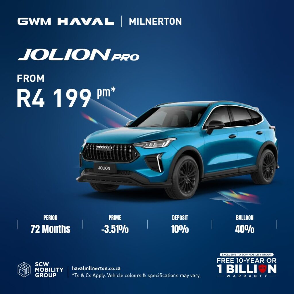 Haval Jolion Pro from R4 199pm*