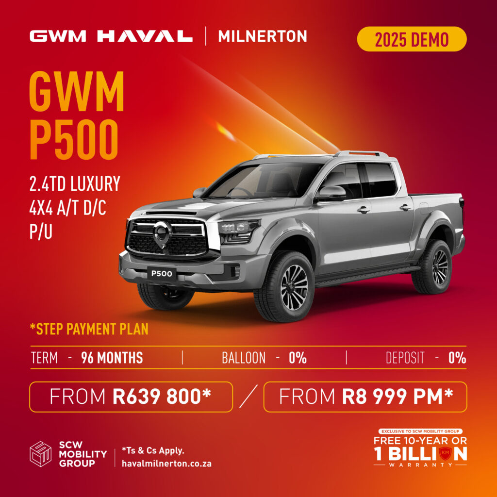 2025 Demo GWM P500 2.4TD Luxury 4x4 AT DC PU from R639 800*