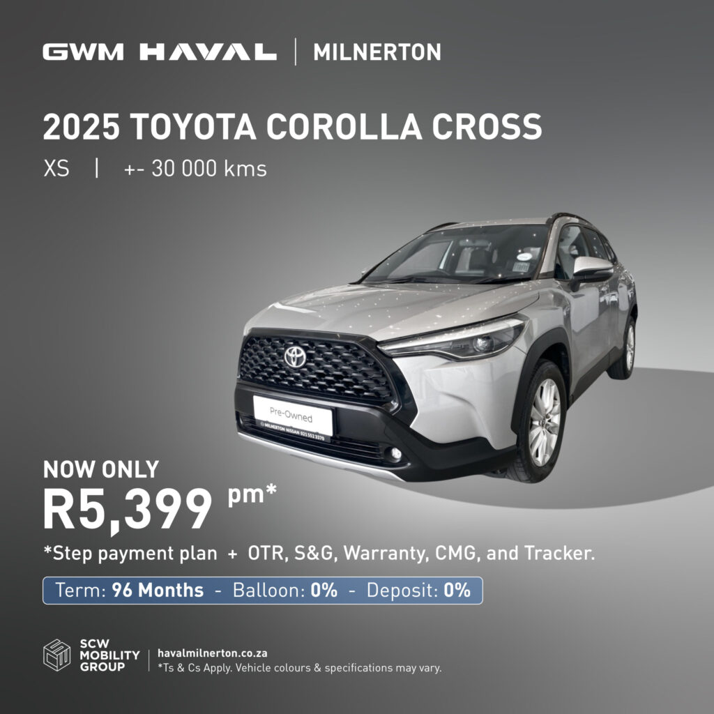 2025 Toyota Corolla Cross XS now only R5 399pm*