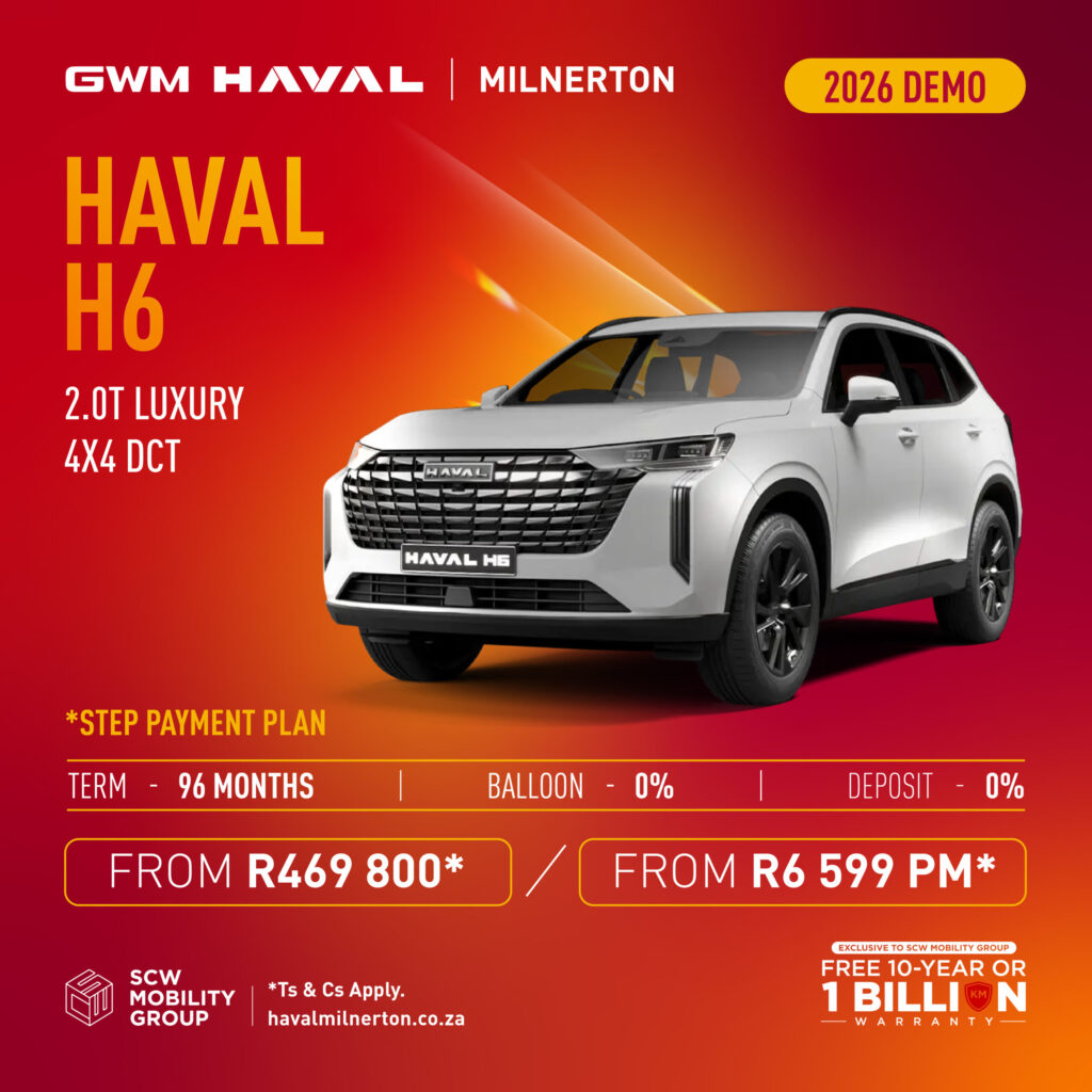White 2026 Demo Haval H6 2.0T Luxury 4x4 DCT from R469 800*