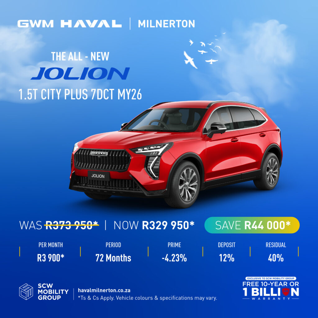GWM Haval Jolion 1.5T City Plus 7DCT MY26 now R329 950*