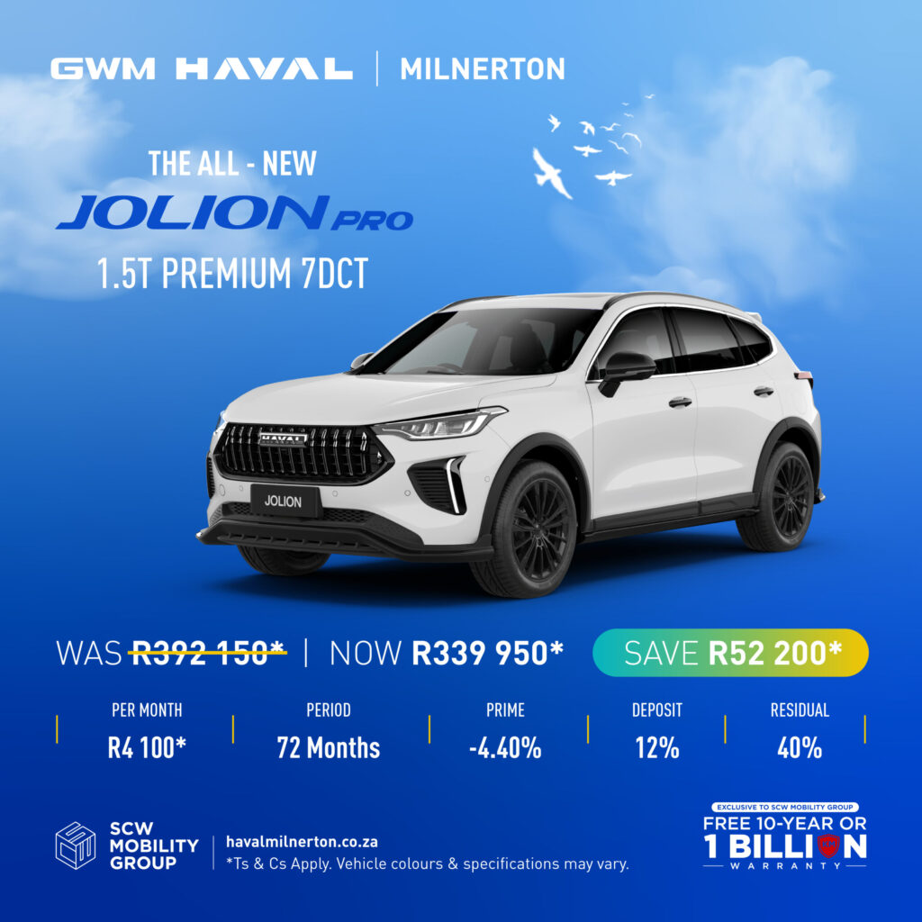 GWM Haval Jolion Pro 1.5T Premium 7DCT now R339 950*