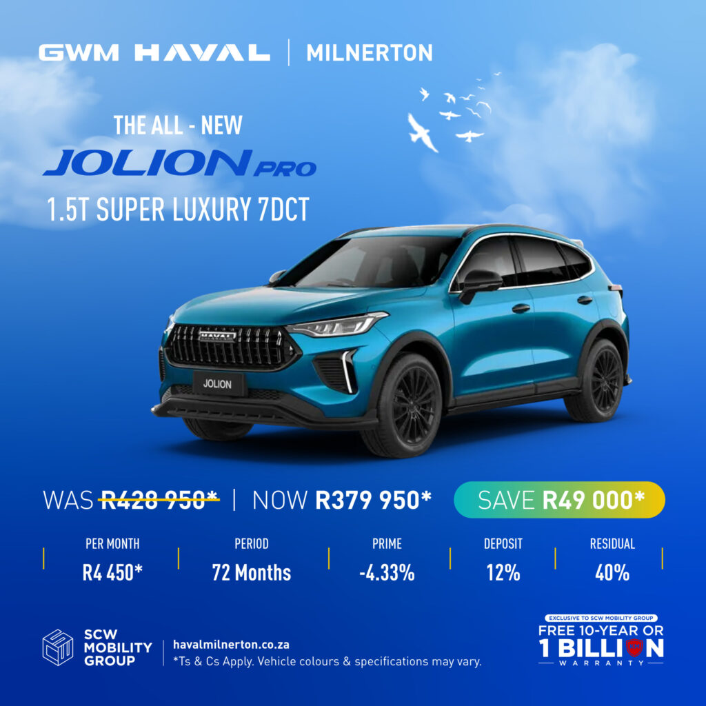 GWM Haval Jolion Pro 1.5T Super Luxury 7DCT now R379 950*