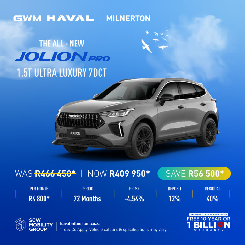 GWM Haval Jolion Pro 1.5T Ultra Luxury 7DCT now R409 950*