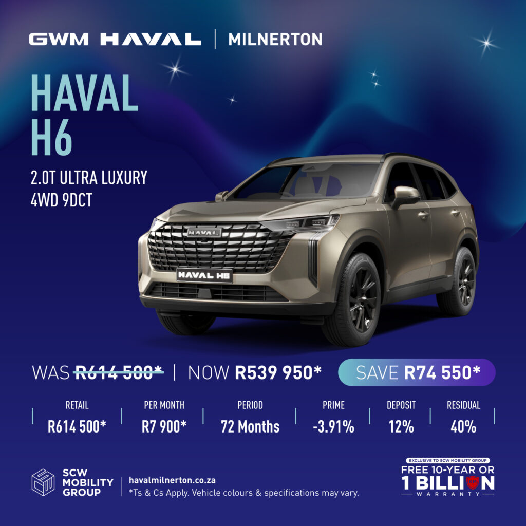 Haval H6 2.0T Ultra Luxury 4WD 9DCT now R539 950*
